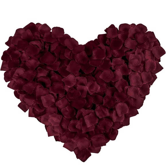 Other - 1000 Pcs Artificial Silk Rose Petals Decoration Wedding Party Color Burgundy